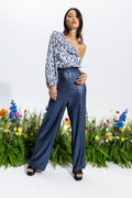The Emy Blue Snake Blouse