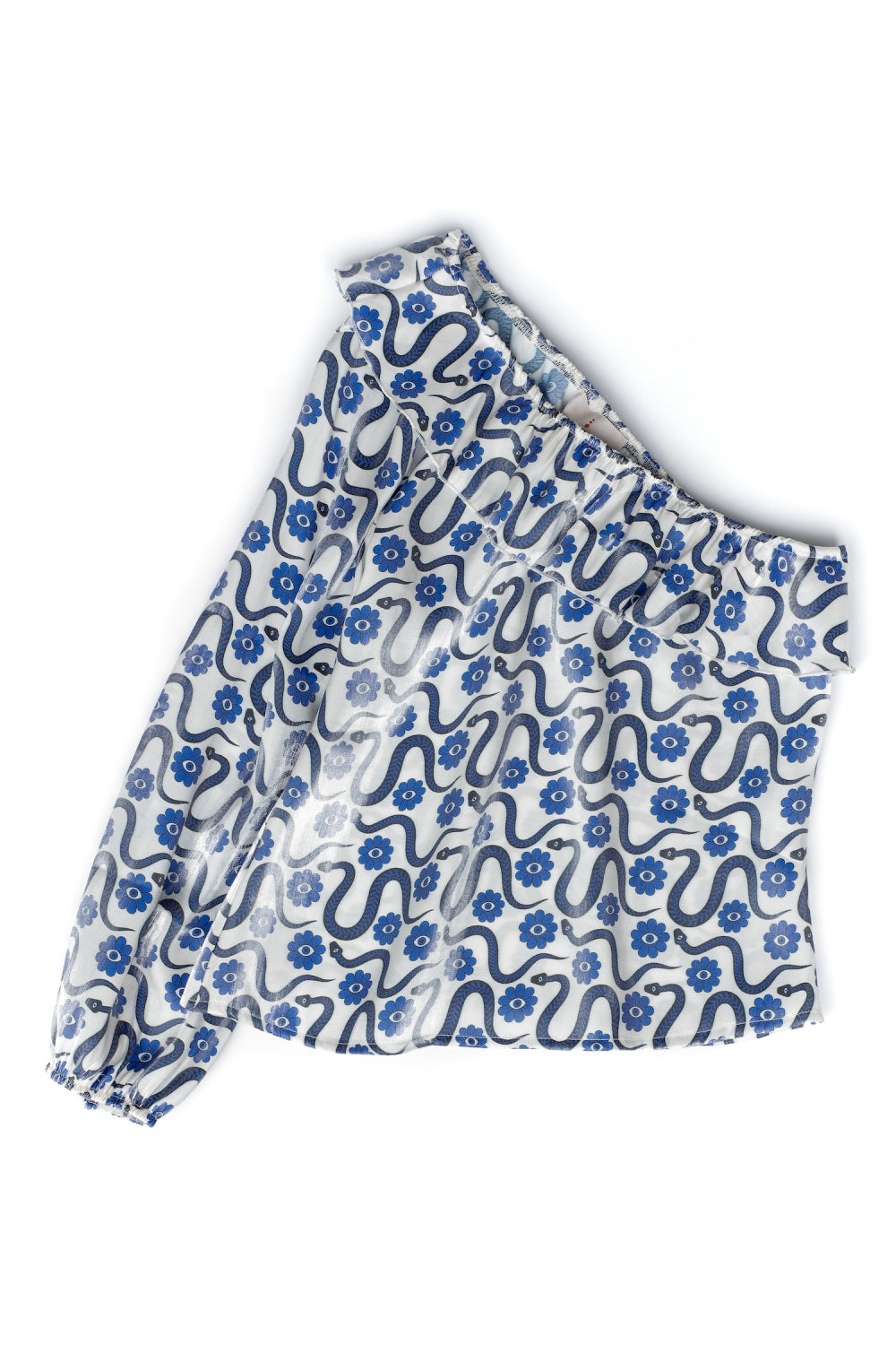 The Emy Blue Snake Blouse