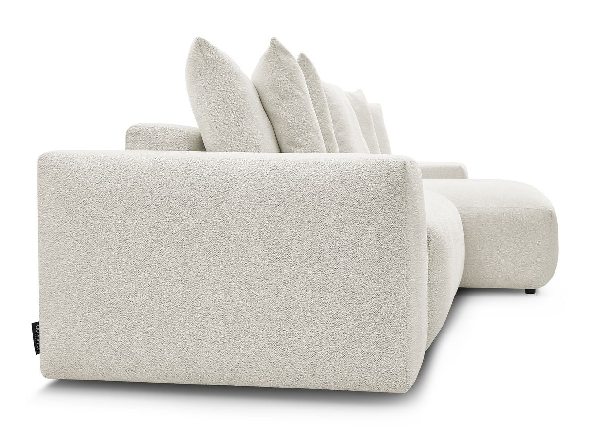 Voltaire - Canapé D'Angle Fixe Réversible - Tissu Chiné