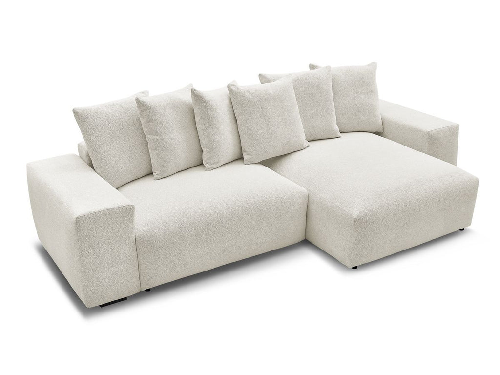 Voltaire - Canapé D'Angle Fixe Réversible - Tissu Chiné