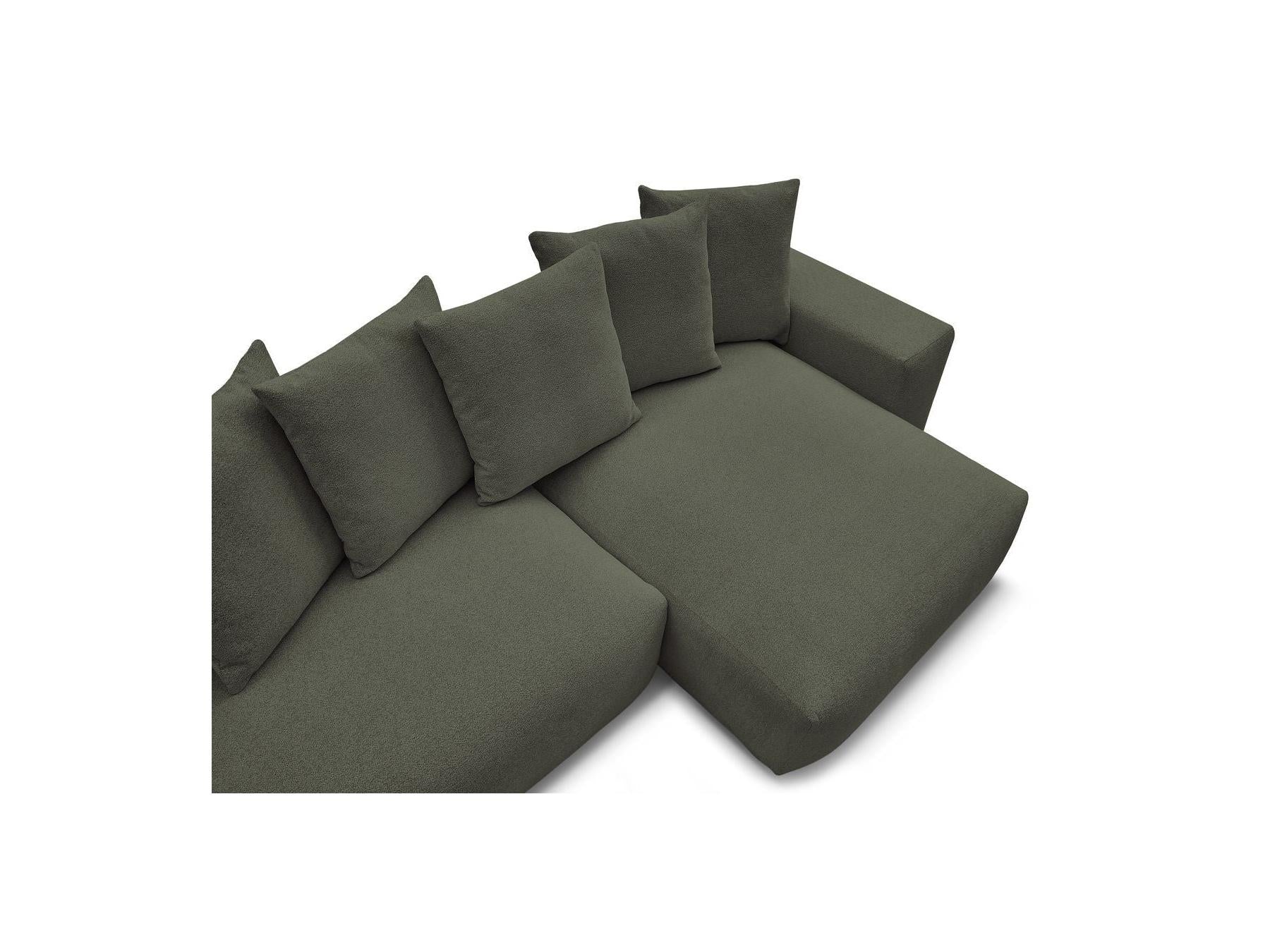 Voltaire - Canapé D'Angle Fixe Réversible - Tissu Chiné