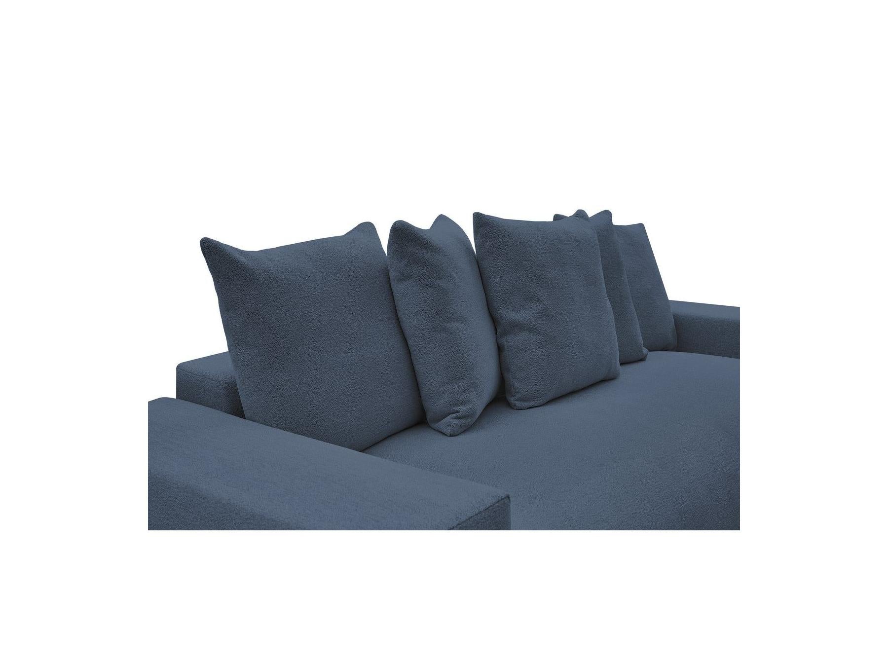 Voltaire - Canapé Droit Convertible Coffre - Tissu Chiné