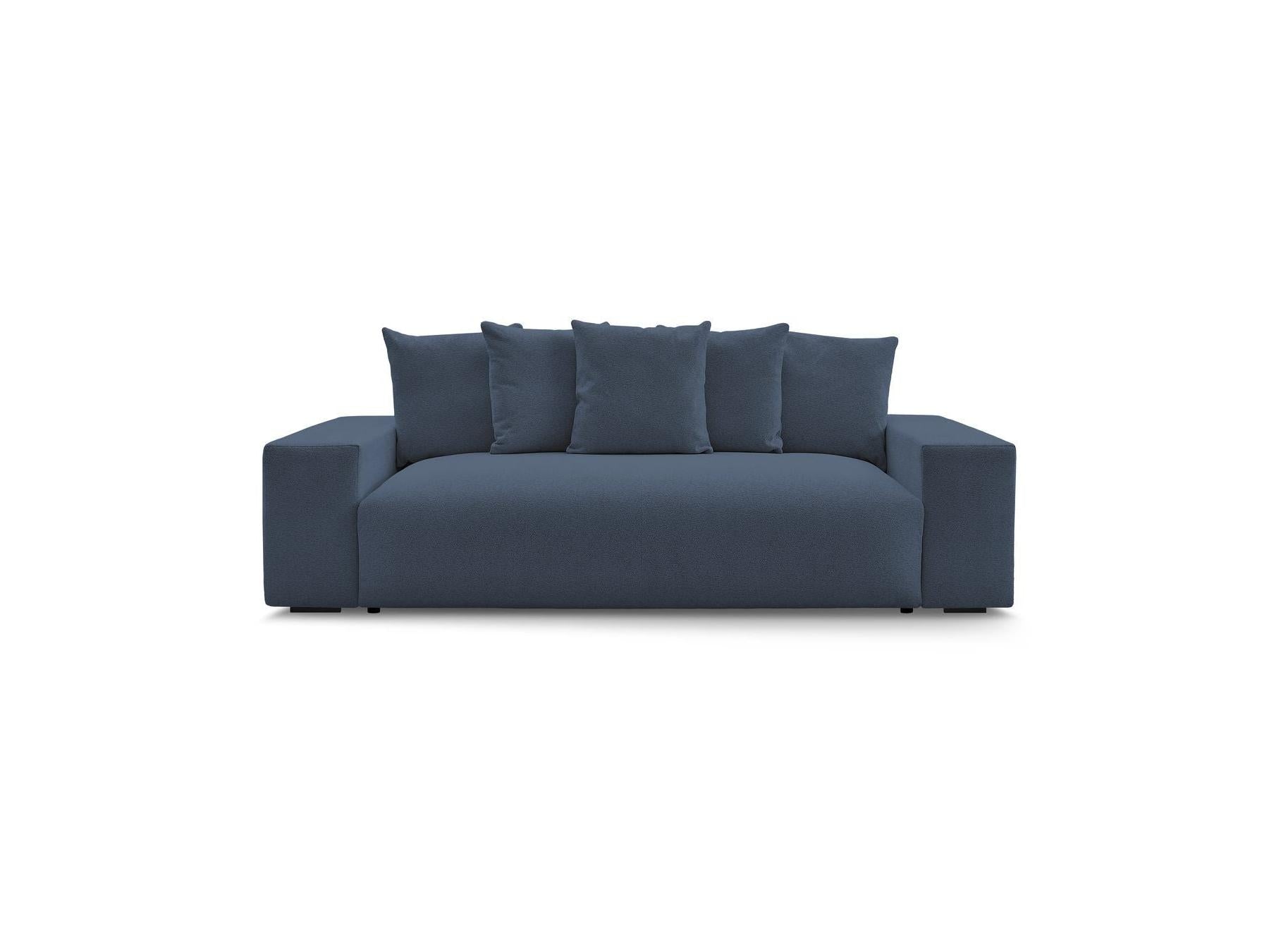 Voltaire - Canapé Droit Convertible Coffre - Tissu Chiné