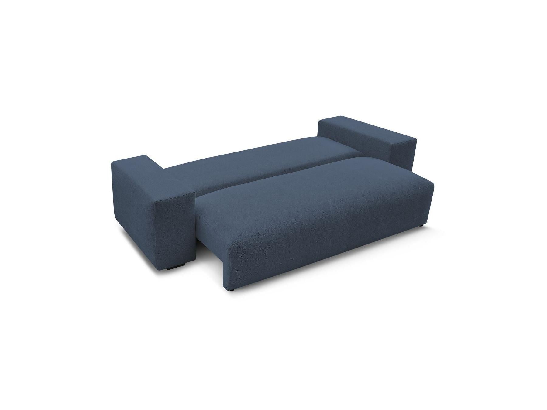 Voltaire - Canapé Droit Convertible Coffre - Tissu Chiné