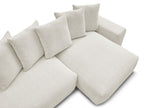 Voltaire - Canapé D'Angle Convertible Réversible Coffre - Tissu Chiné