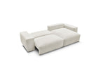 Voltaire - Canapé D'Angle Convertible Réversible Coffre - Tissu Chiné
