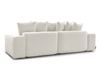 Voltaire - Canapé D'Angle Convertible Réversible Coffre - Tissu Chiné