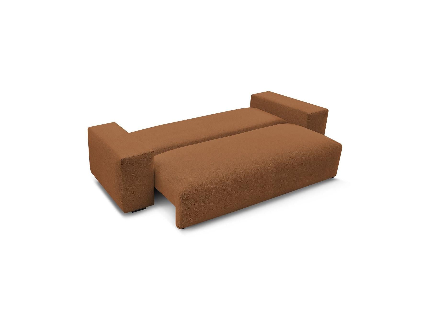 Voltaire - Canapé Droit Convertible Coffre - Tissu Chiné
