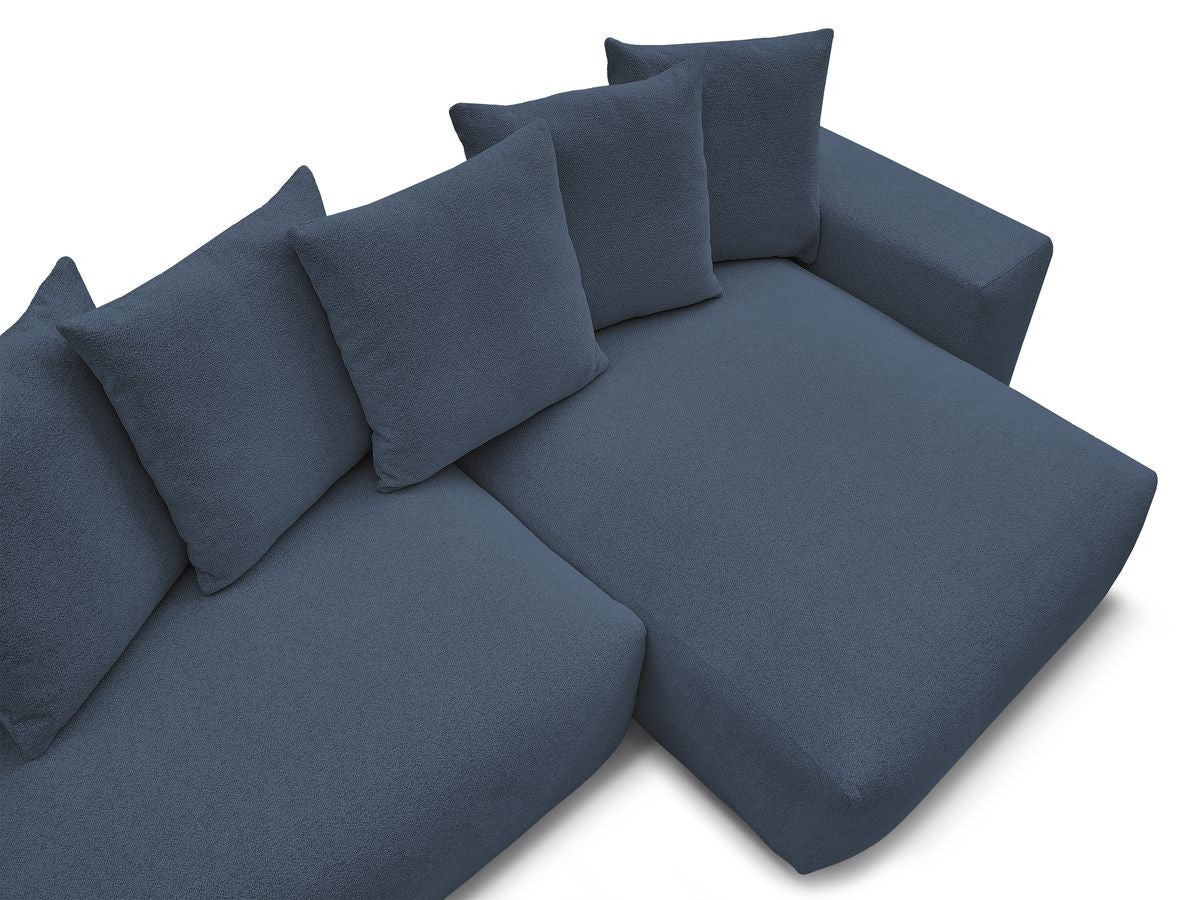 Voltaire - Canapé D'Angle Convertible Réversible Coffre - Tissu Chiné