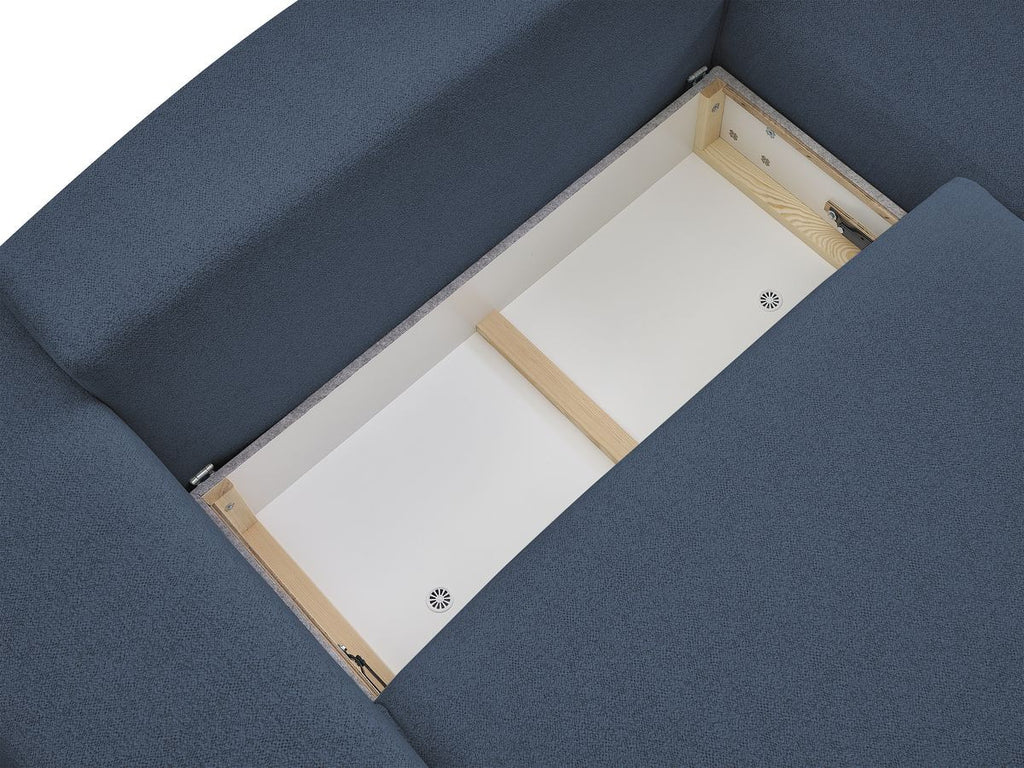 Voltaire - Canapé D'Angle Convertible Réversible Coffre - Tissu Chiné
