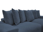 Voltaire - Canapé D'Angle Convertible Réversible Coffre - Tissu Chiné