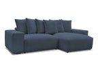 Voltaire - Canapé D'Angle Convertible Réversible Coffre - Tissu Chiné