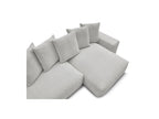 Voltaire - Canapé D'Angle Convertible Réversible Coffre - Tissu Chiné