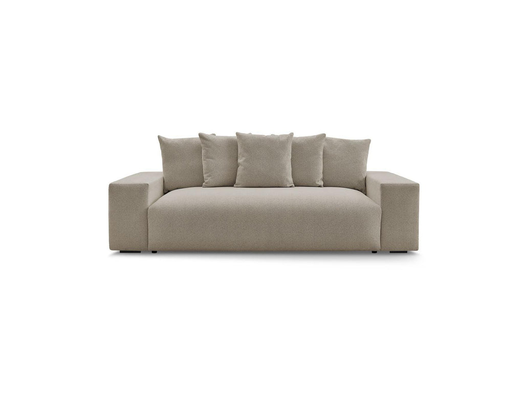 Voltaire - Canapé Droit Convertible Coffre - Tissu Chiné