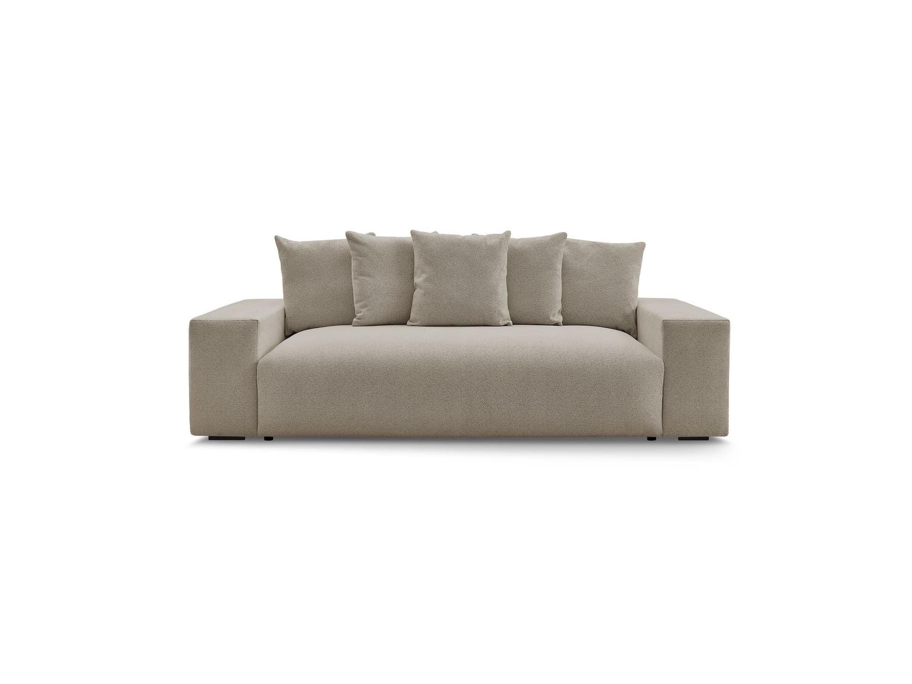 Voltaire - Canapé Droit Convertible Coffre - Tissu Chiné