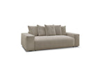 Voltaire - Canapé Droit Convertible Coffre - Tissu Chiné