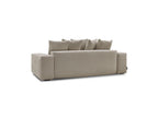 Voltaire - Canapé Droit Convertible Coffre - Tissu Chiné