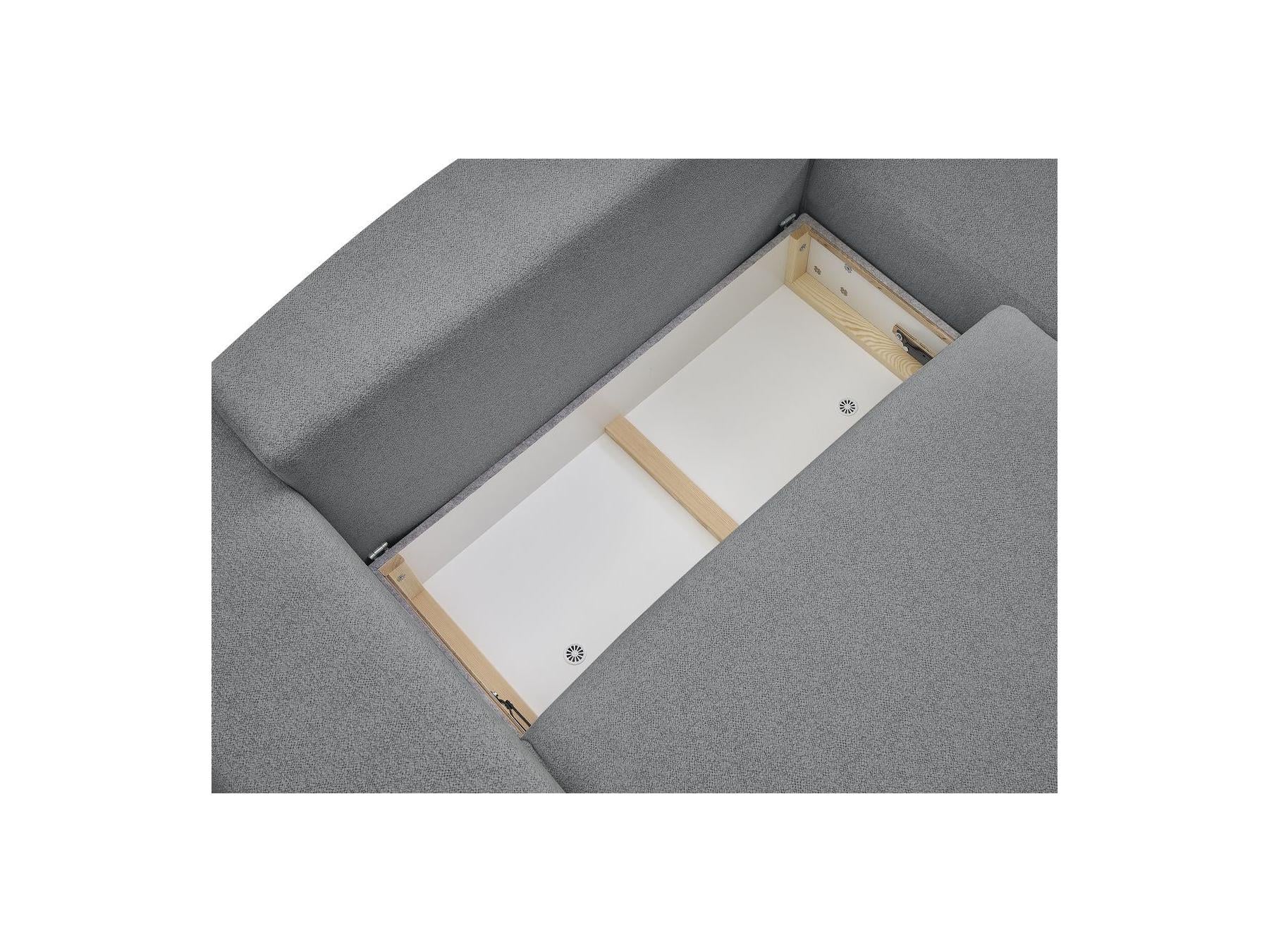 Voltaire - Canapé D'Angle Convertible Réversible Coffre - Tissu Chiné