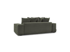 Voltaire - Canapé Droit Convertible Coffre - Tissu Chiné