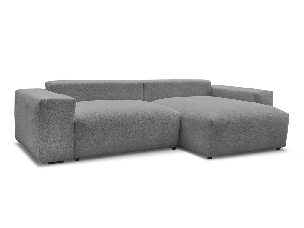 Voltaire - Canapé D'Angle Convertible Réversible Coffre - Tissu Chiné