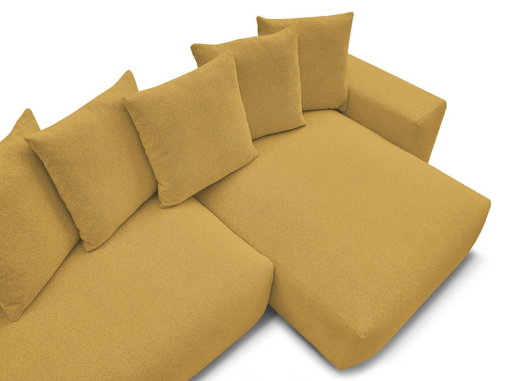 Voltaire - Canapé D'Angle Convertible Réversible Coffre - Tissu Chiné