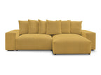 Voltaire - Canapé D'Angle Convertible Réversible Coffre - Tissu Chiné