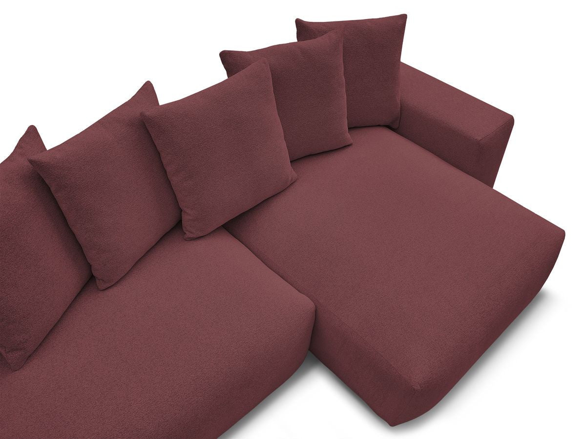 Voltaire - Canapé D'Angle Convertible Réversible Coffre - Tissu Chiné