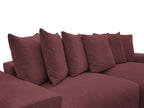 Voltaire - Canapé D'Angle Convertible Réversible Coffre - Tissu Chiné