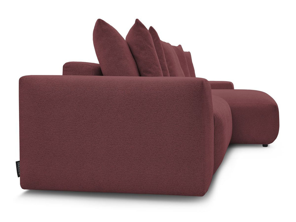Voltaire - Canapé D'Angle Convertible Réversible Coffre - Tissu Chiné