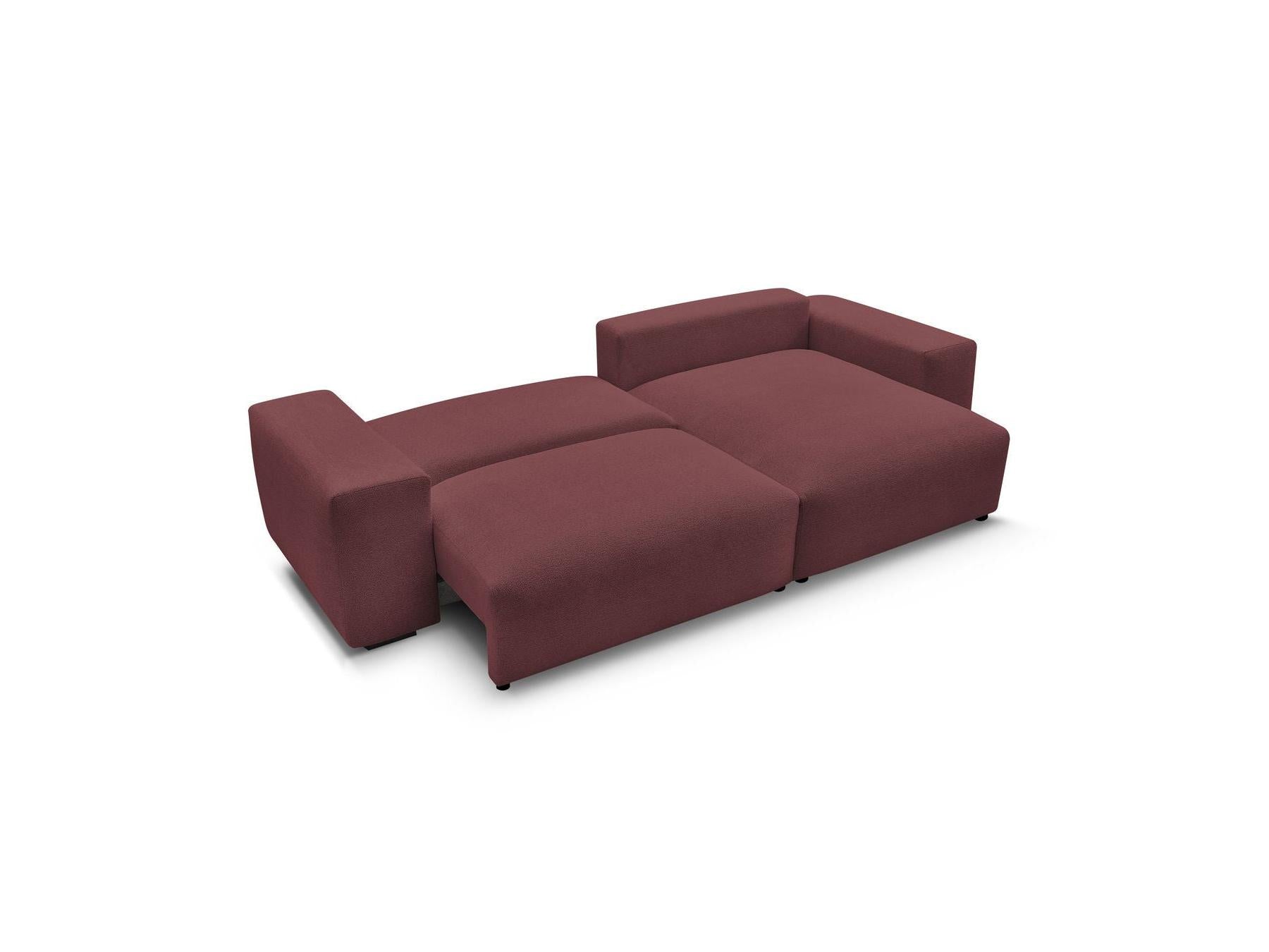 Voltaire - Canapé D'Angle Convertible Réversible Coffre - Tissu Chiné