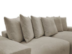 Voltaire - Canapé D'Angle Convertible Réversible Coffre - Tissu Chiné