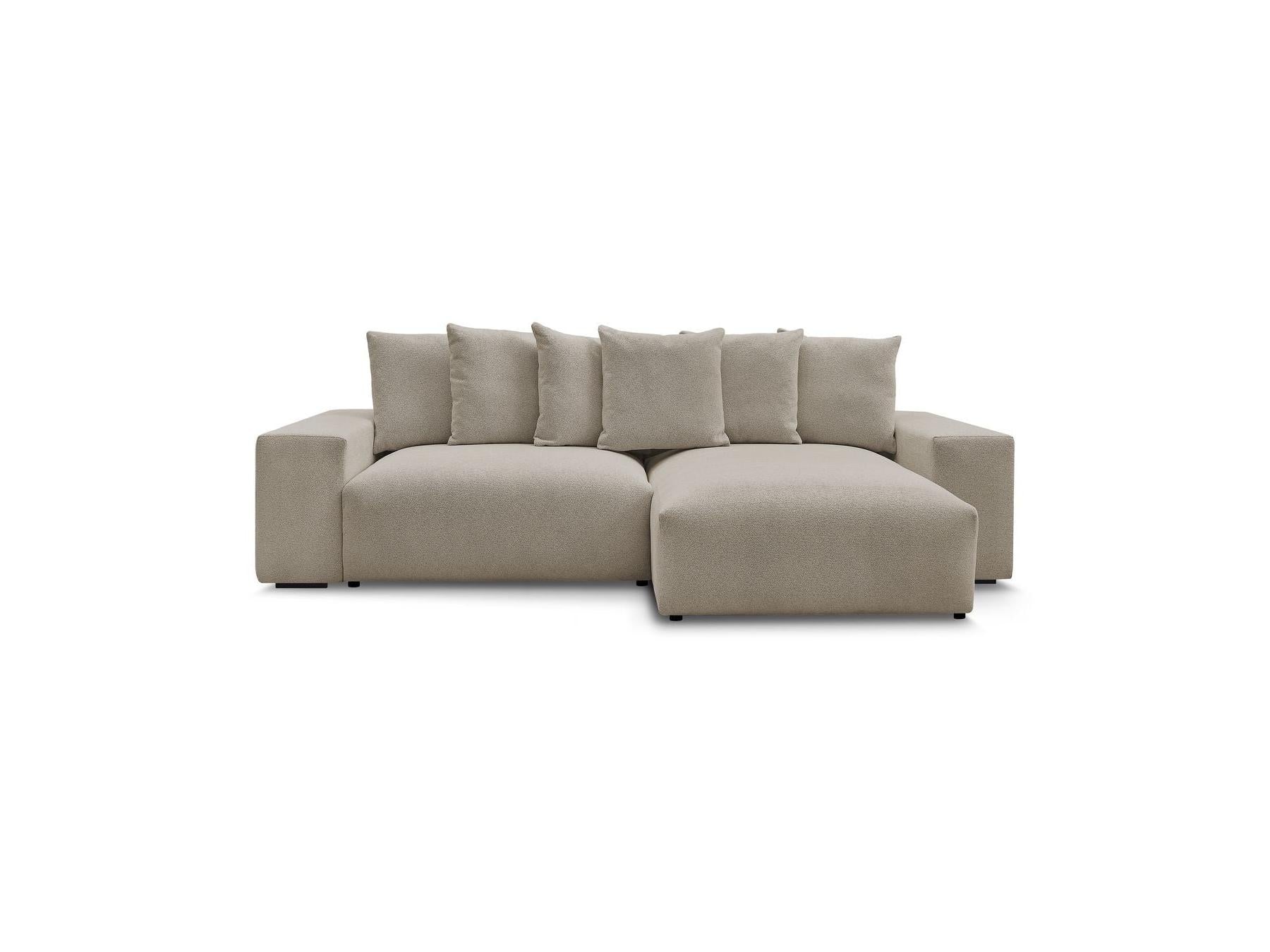 Voltaire - Canapé D'Angle Convertible Réversible Coffre - Tissu Chiné