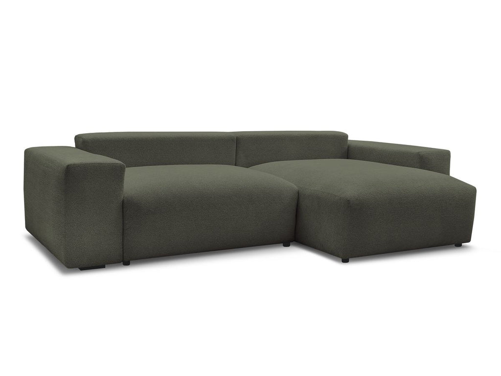 Voltaire - Canapé D'Angle Convertible Réversible Coffre - Tissu Chiné