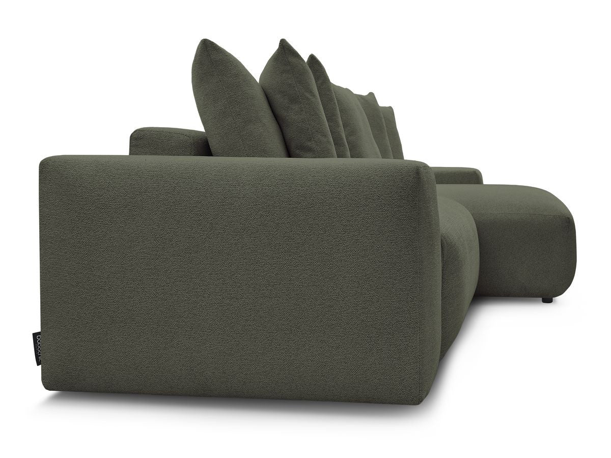 Voltaire - Canapé D'Angle Convertible Réversible Coffre - Tissu Chiné