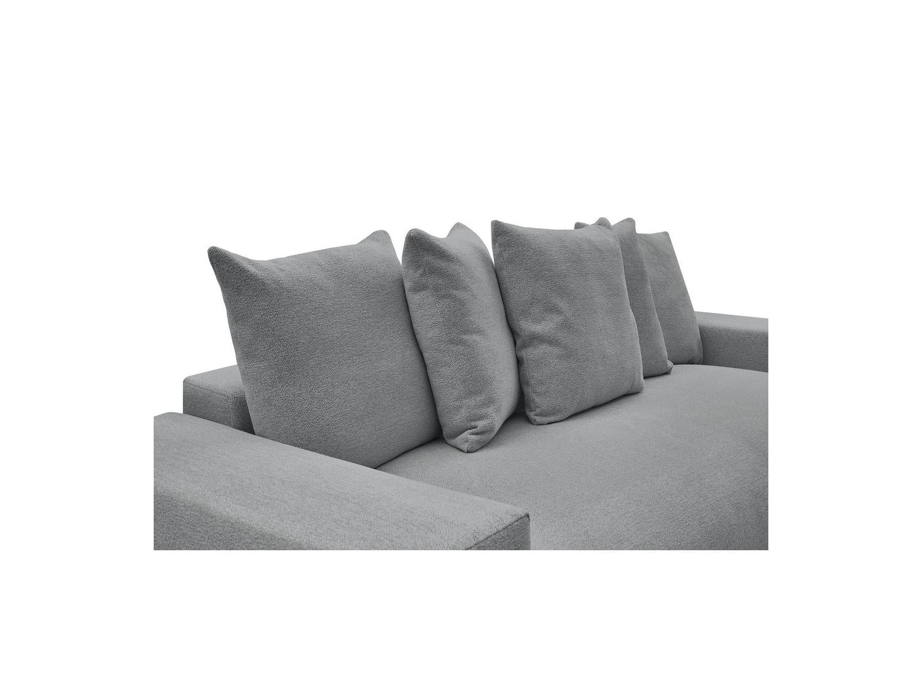 Voltaire - Canapé Droit Convertible Coffre - Tissu Chiné