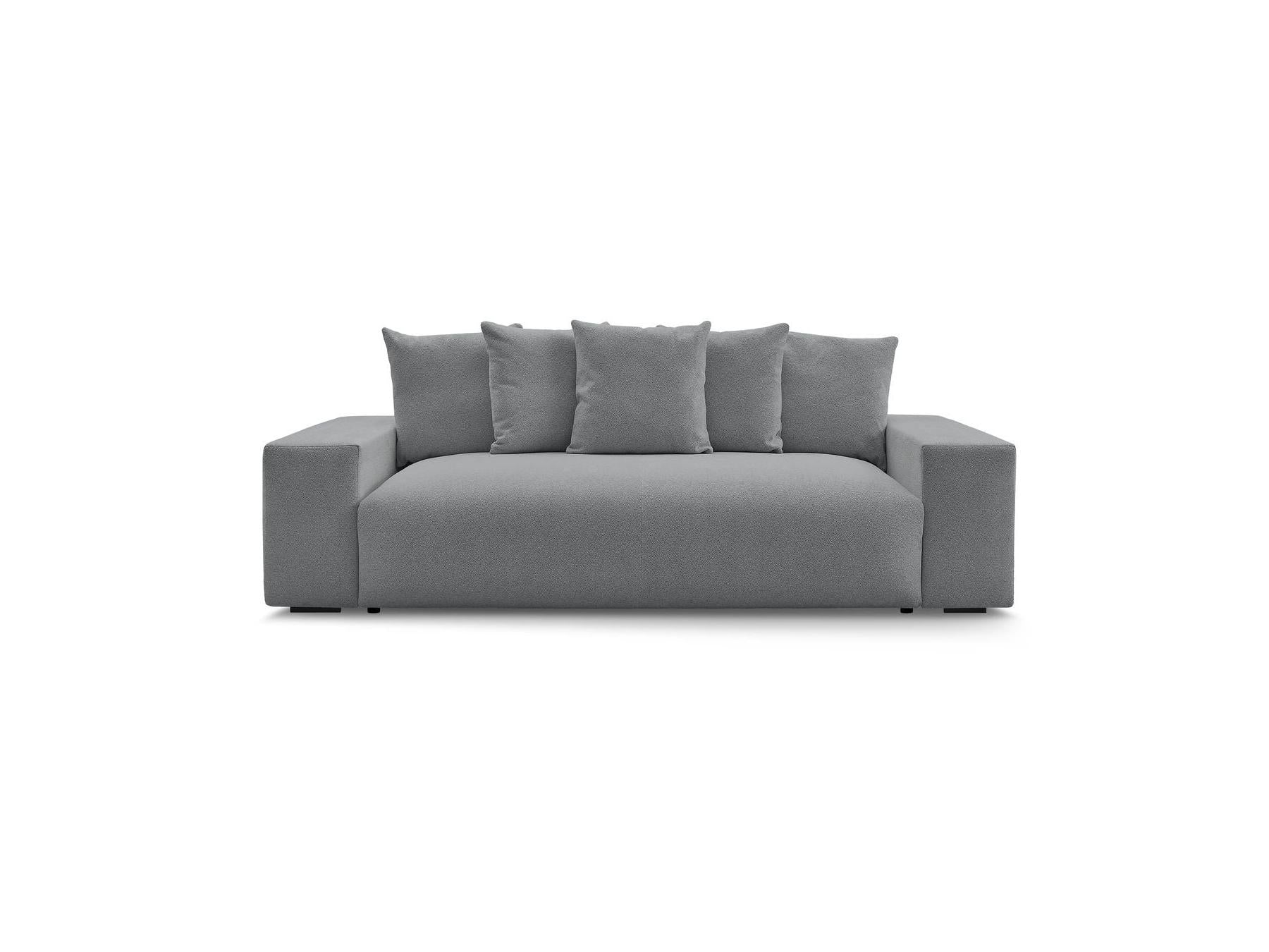 Voltaire - Canapé Droit Convertible Coffre - Tissu Chiné