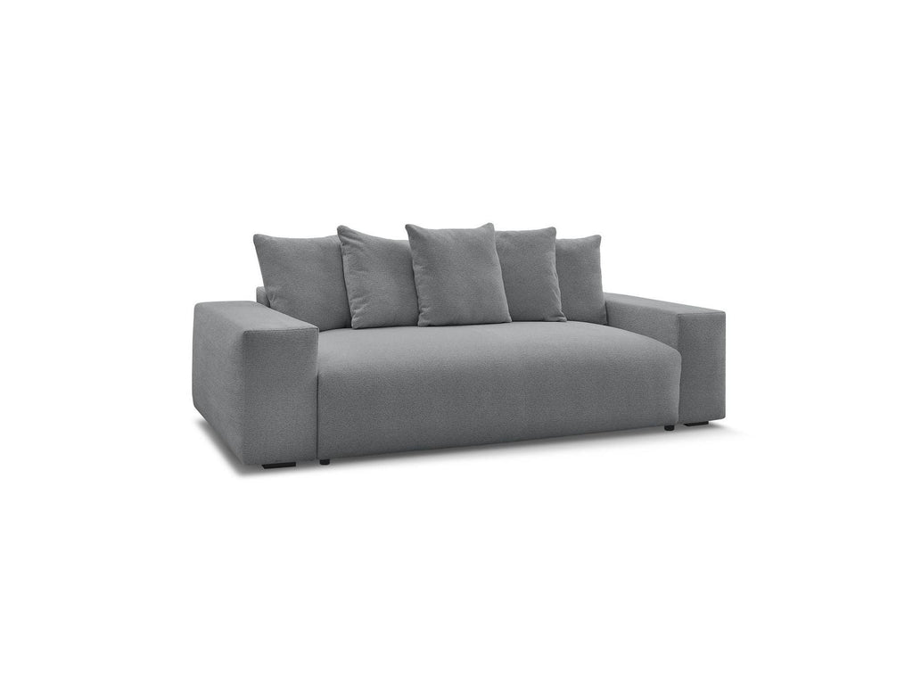 Voltaire - Canapé Droit Convertible Coffre - Tissu Chiné