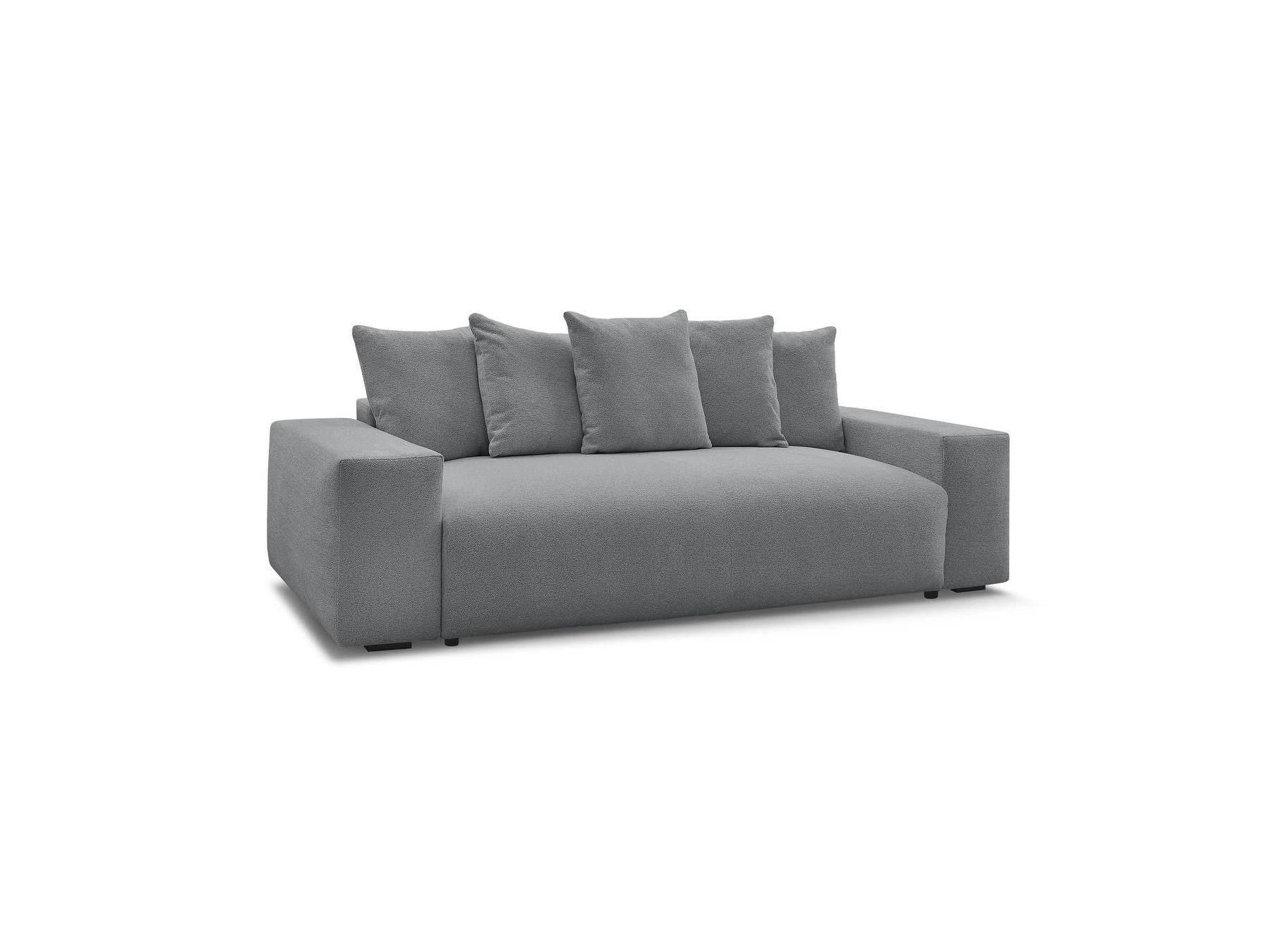 Voltaire - Canapé Droit Convertible Coffre - Tissu Chiné