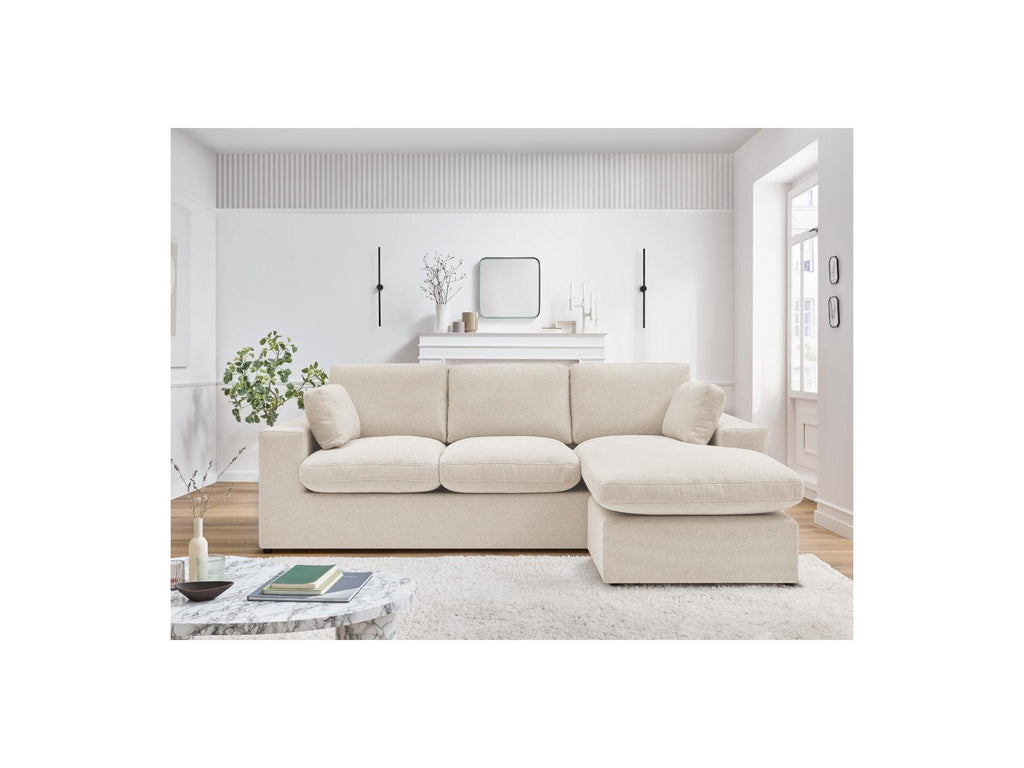 Belair - Canapé D'Angle Fixe Réversible Compact - Tissu