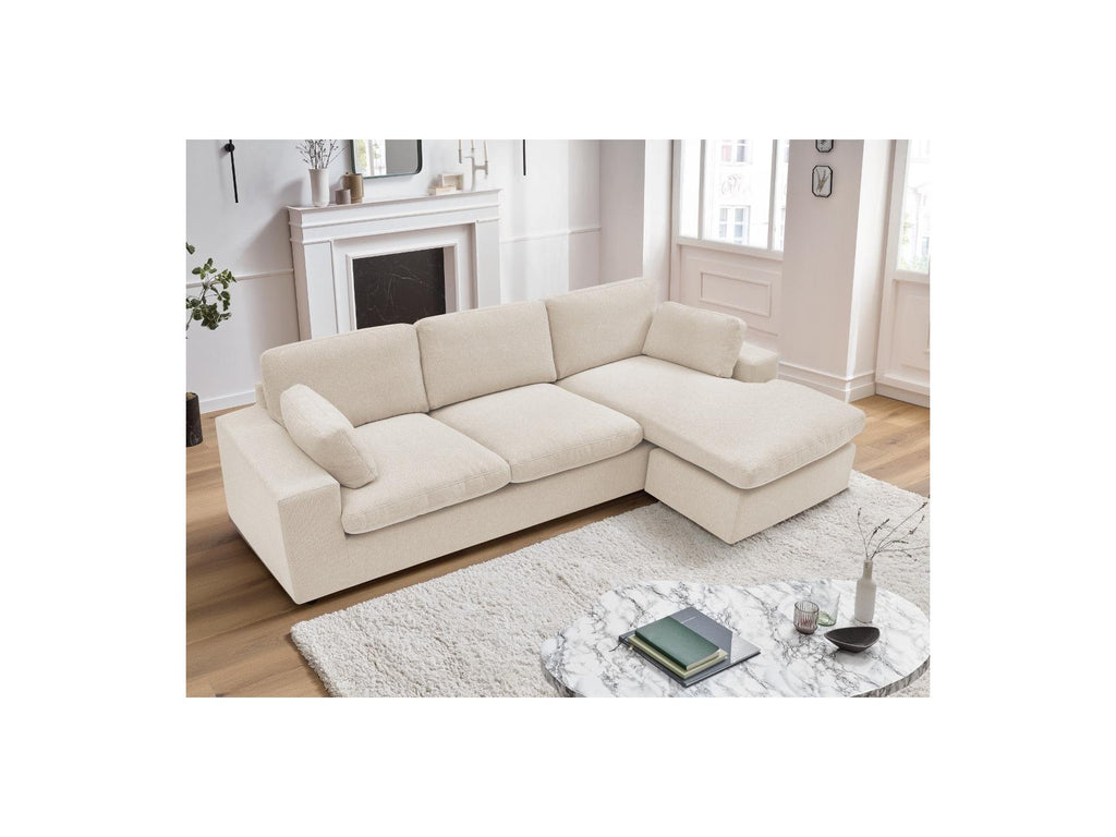 Belair - Canapé D'Angle Fixe Réversible Compact - Tissu