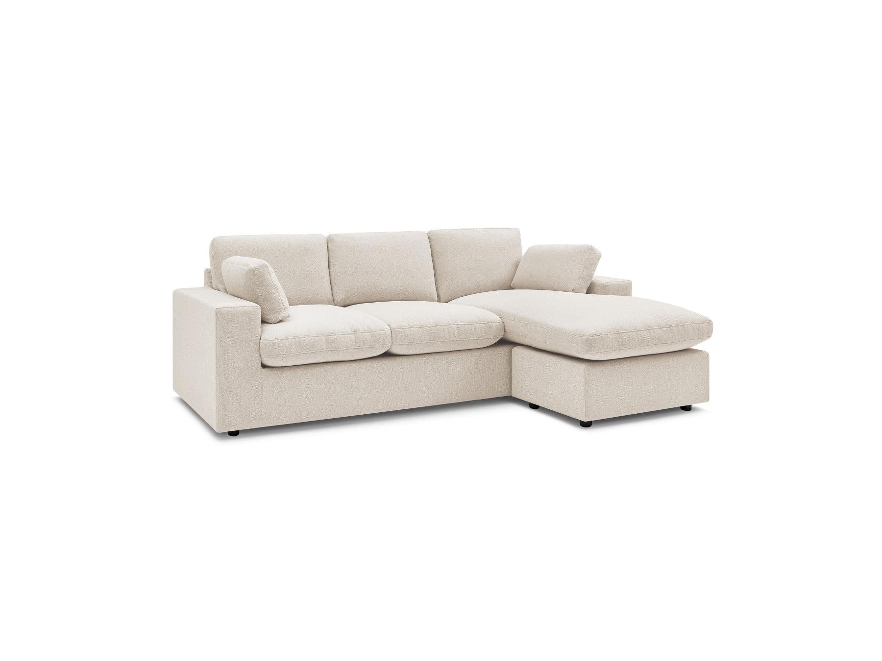 Belair - Canapé D'Angle Fixe Réversible Compact - Tissu
