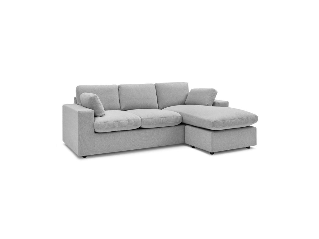 Belair - Canapé D'Angle Fixe Réversible Compact - Tissu