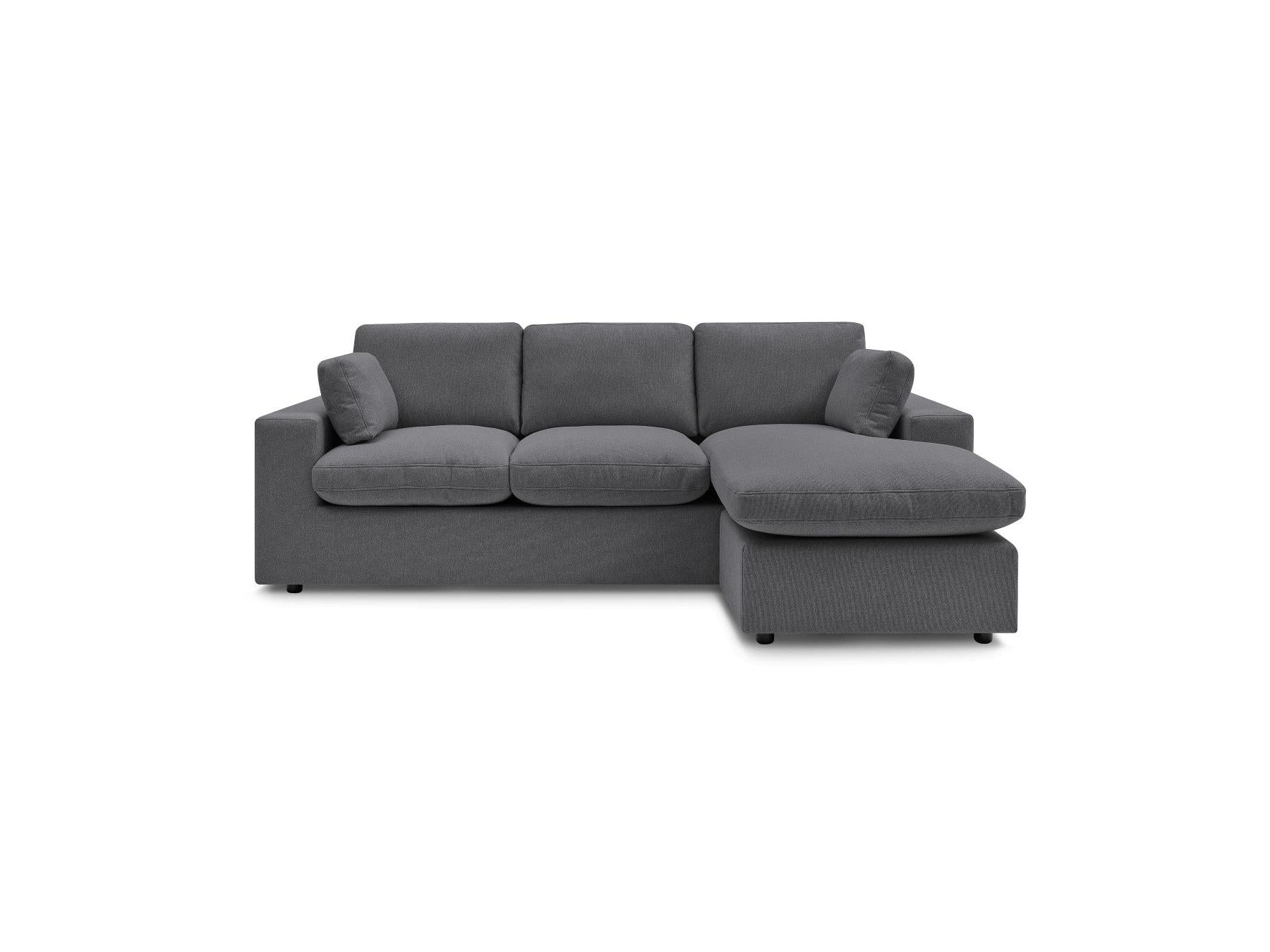 Belair - Canapé D'Angle Fixe Réversible Compact - Tissu