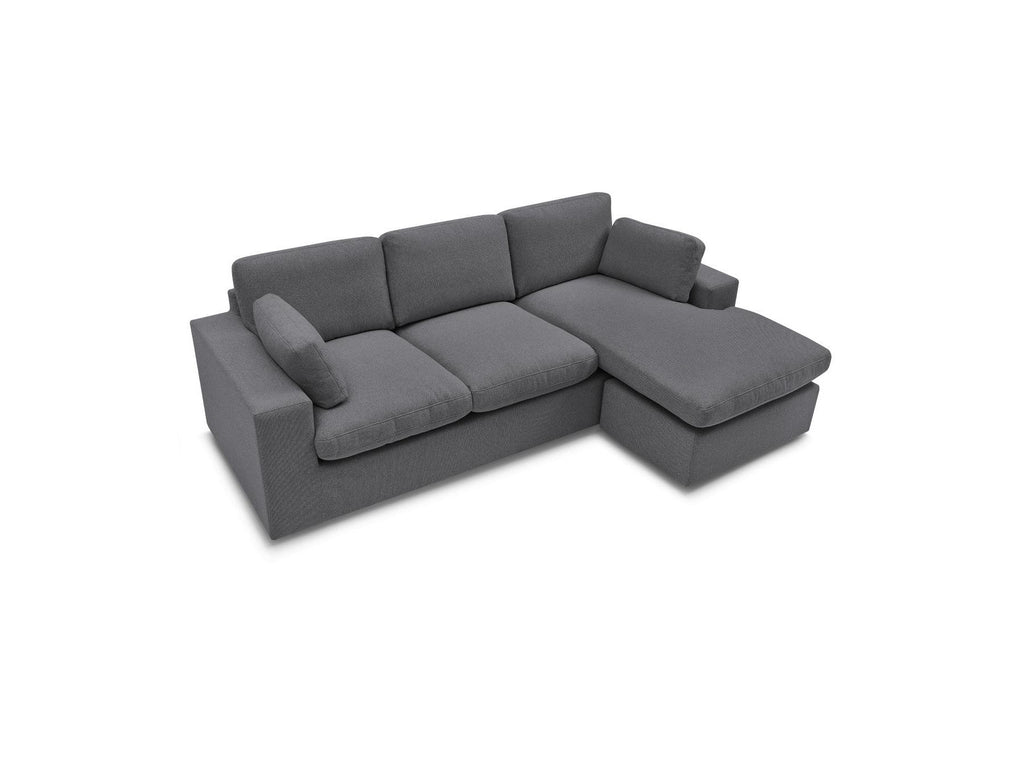 Belair - Canapé D'Angle Fixe Réversible Compact - Tissu