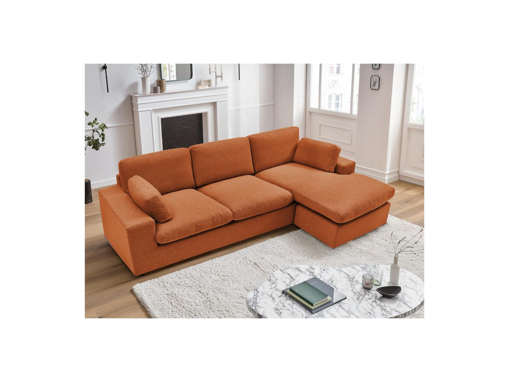 Belair - Canapé D'Angle Fixe Réversible Compact - Tissu