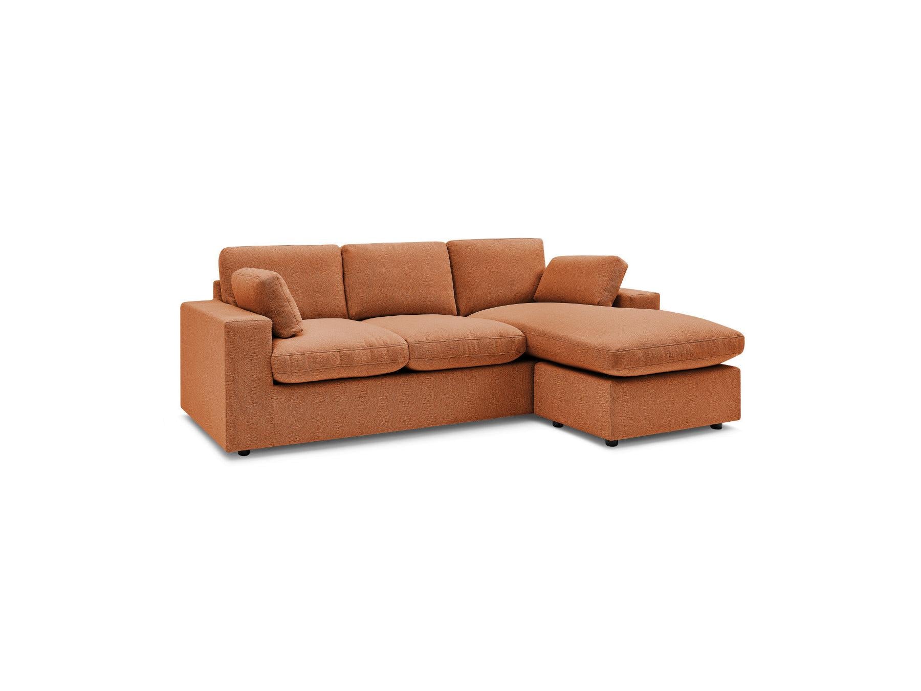 Belair - Canapé D'Angle Fixe Réversible Compact - Tissu