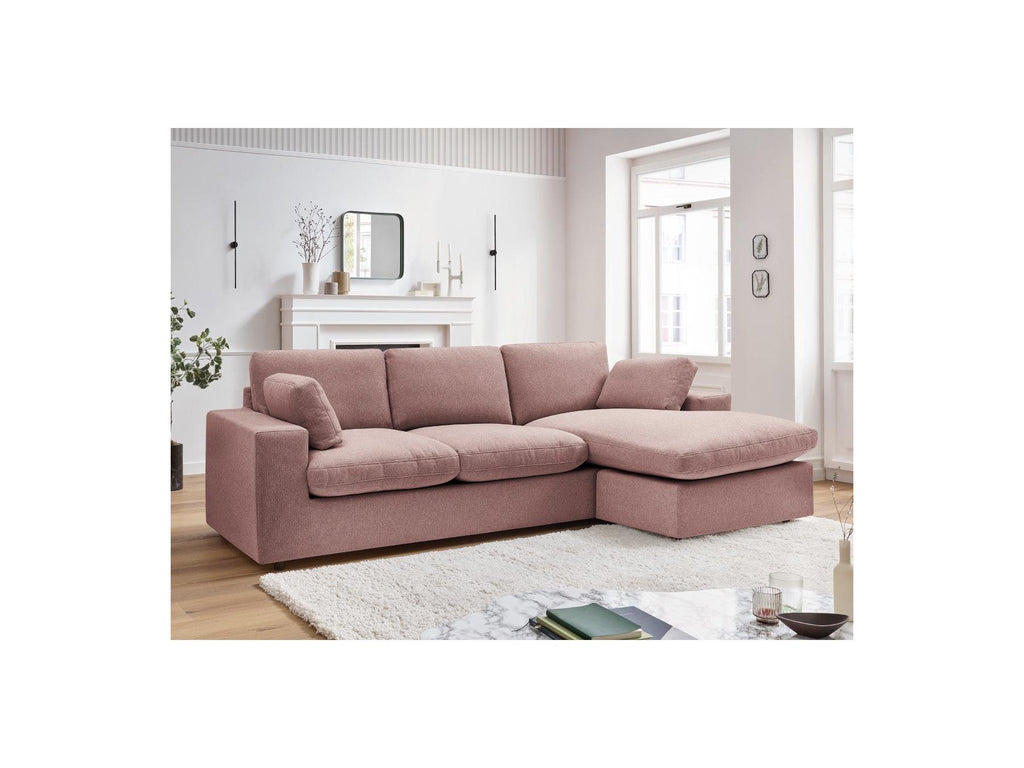 Belair - Canapé D'Angle Fixe Réversible Compact - Tissu