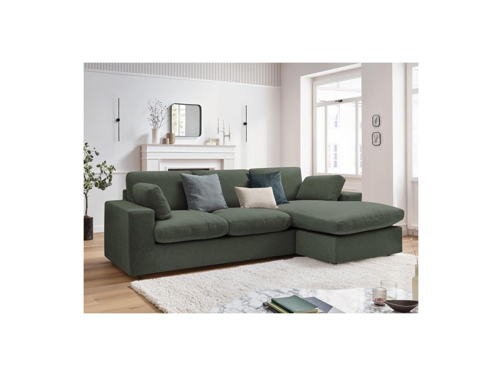 Belair - Canapé D'Angle Fixe Réversible Compact - Tissu