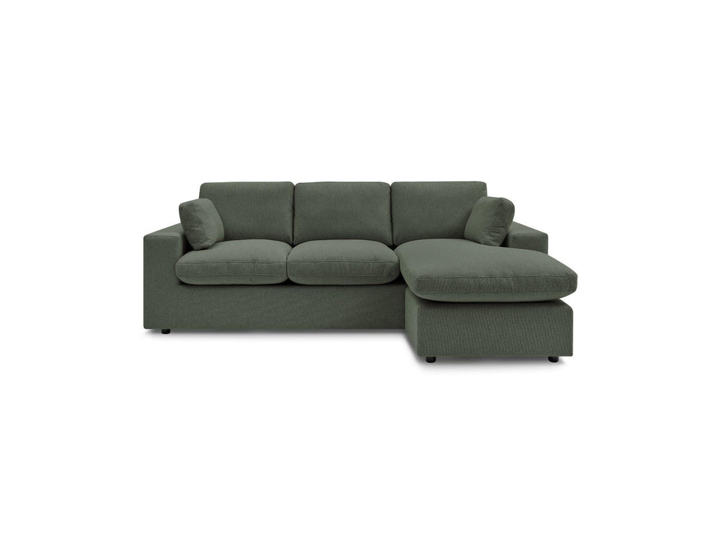 Belair - Canapé D'Angle Fixe Réversible Compact - Tissu