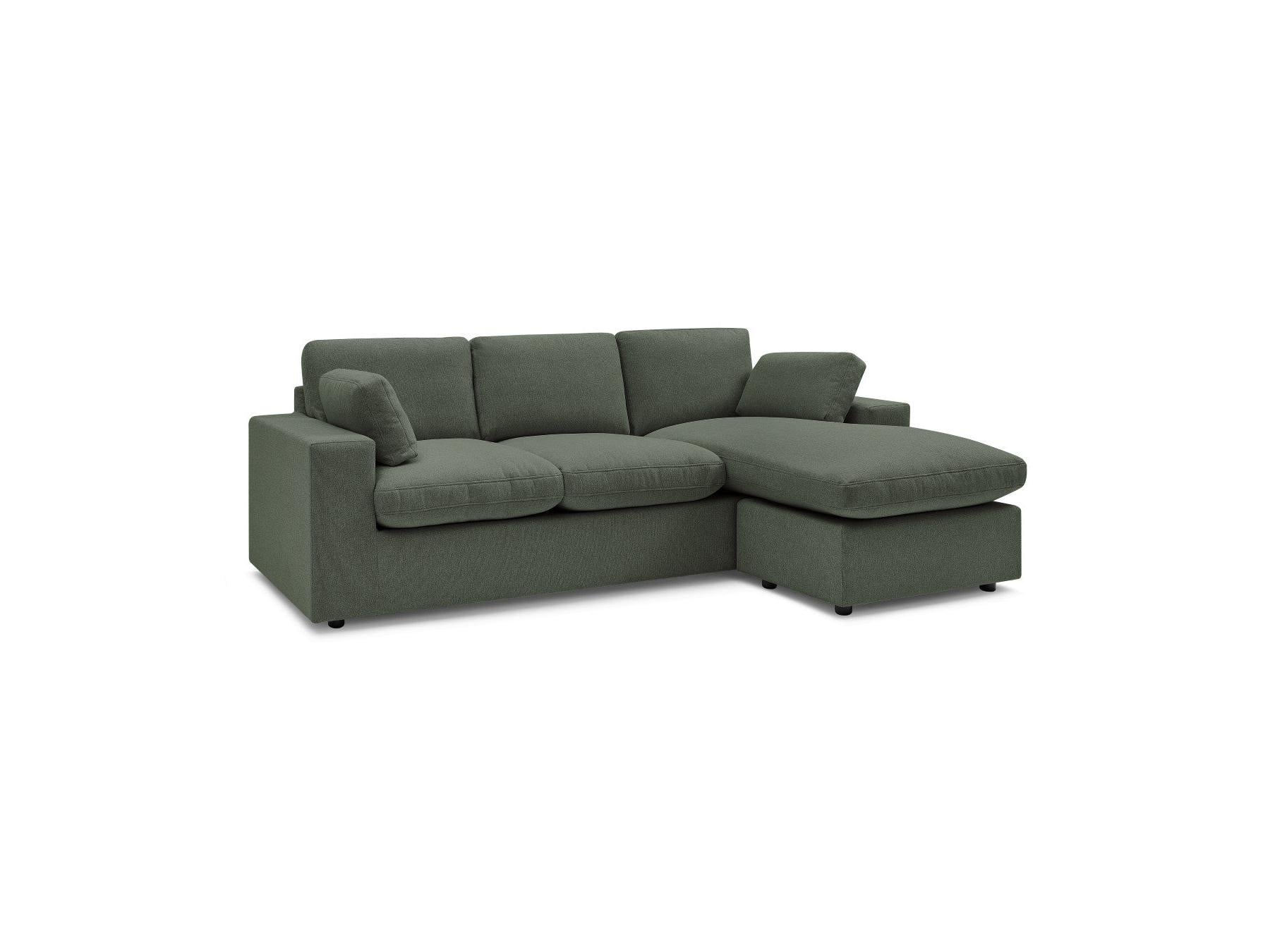Belair - Canapé D'Angle Fixe Réversible Compact - Tissu